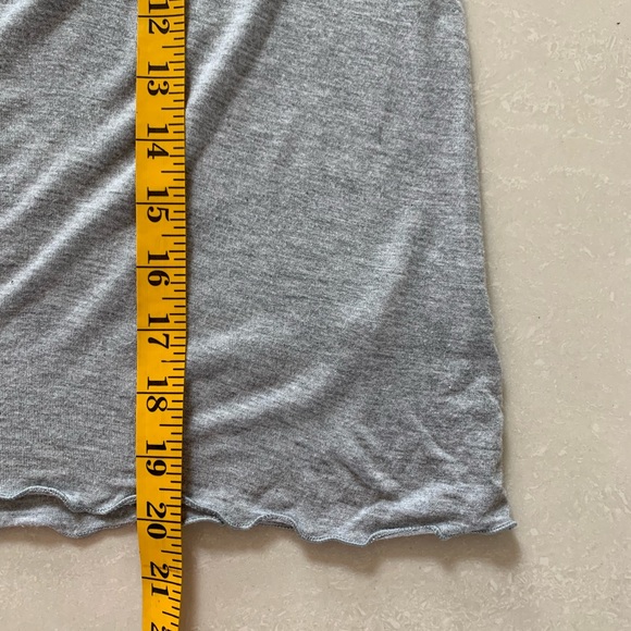 ARDENE Lightweight Ruffle Sleeve Grey T-Shirt | M - Picture 2 of 6